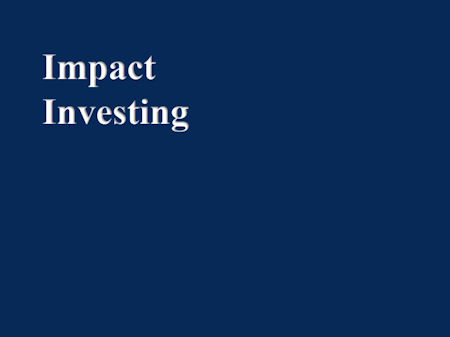 Impact Investing - e-Learning course