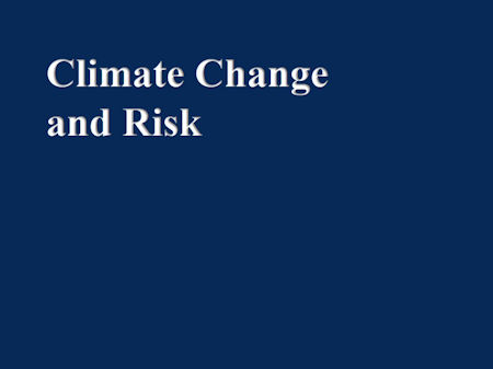 Climate Change and Risk - e-Learning course