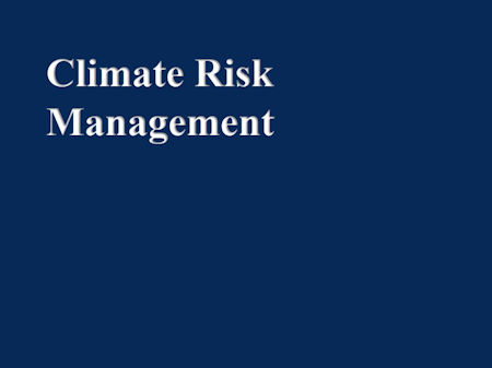 Climate Risk Management - e-Learning course
