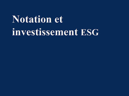 Notation et investissement ESG - Cours d'apprentissage en ligne